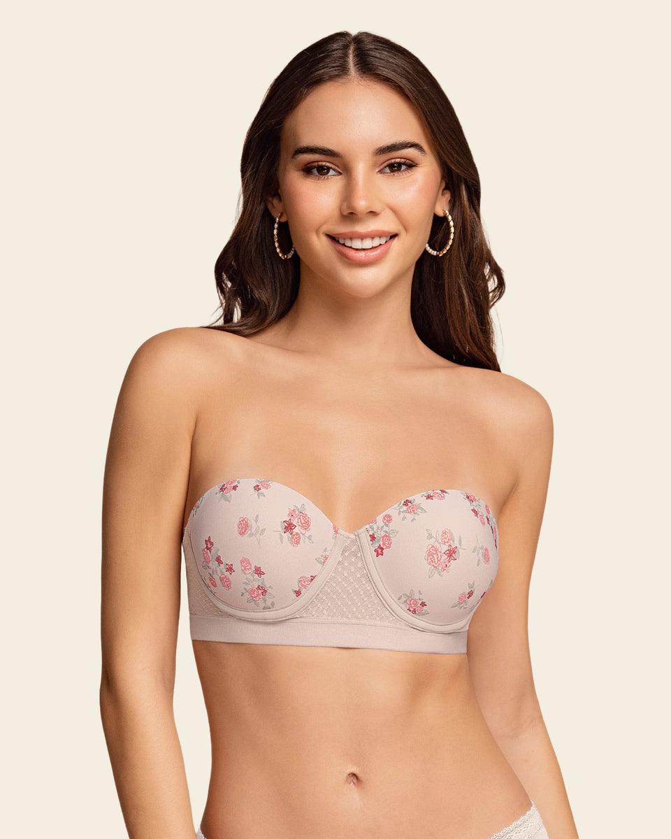 Brasier balconet con realce medio y espalda en tul