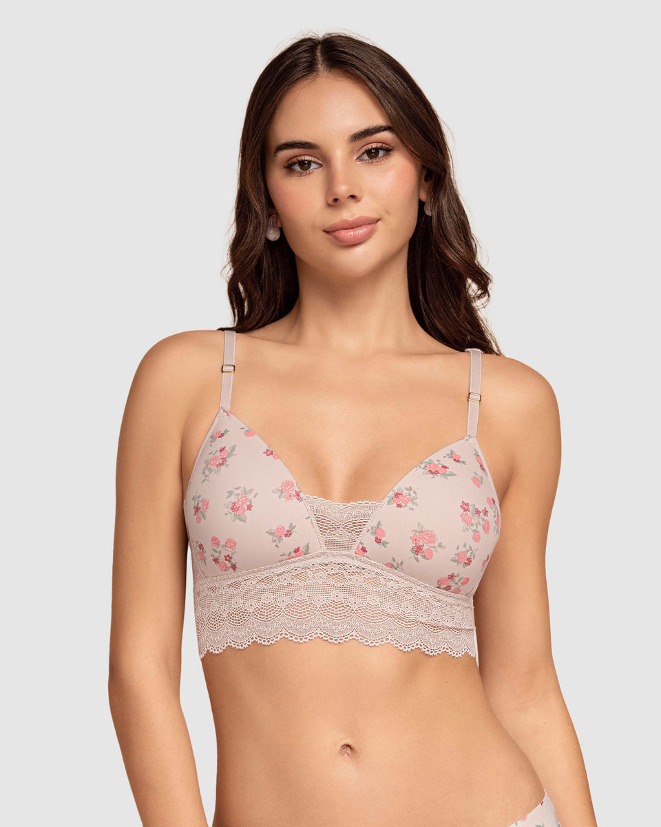 Bralette ultracómodo con delicados toques de encaje