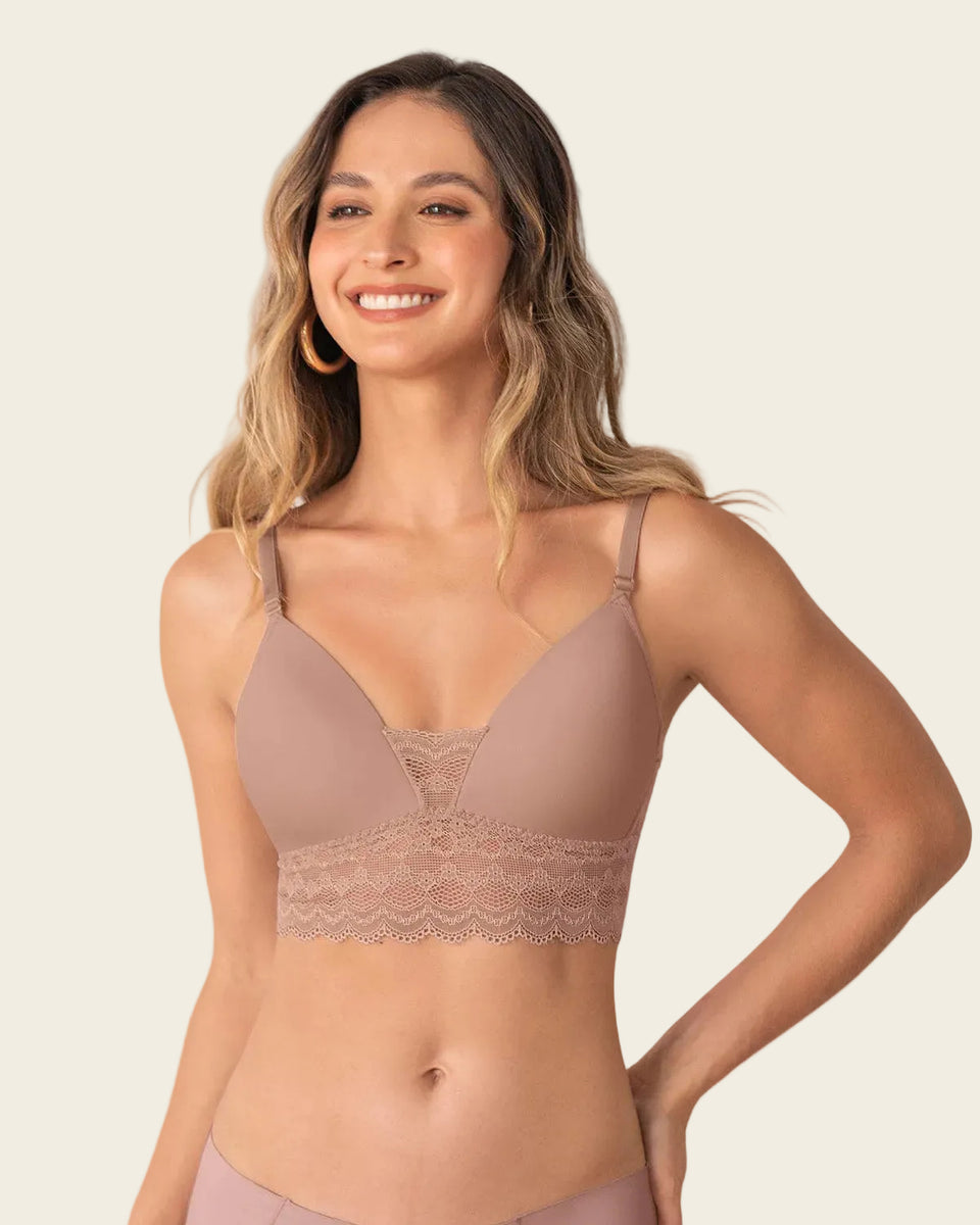 Bralette ultracómodo con delicados toques de encaje