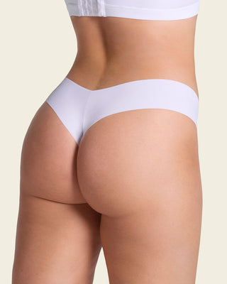 Bloomer brasilera invisible ultraplano sin elásticos y de pocas costuras#color_000-blanco