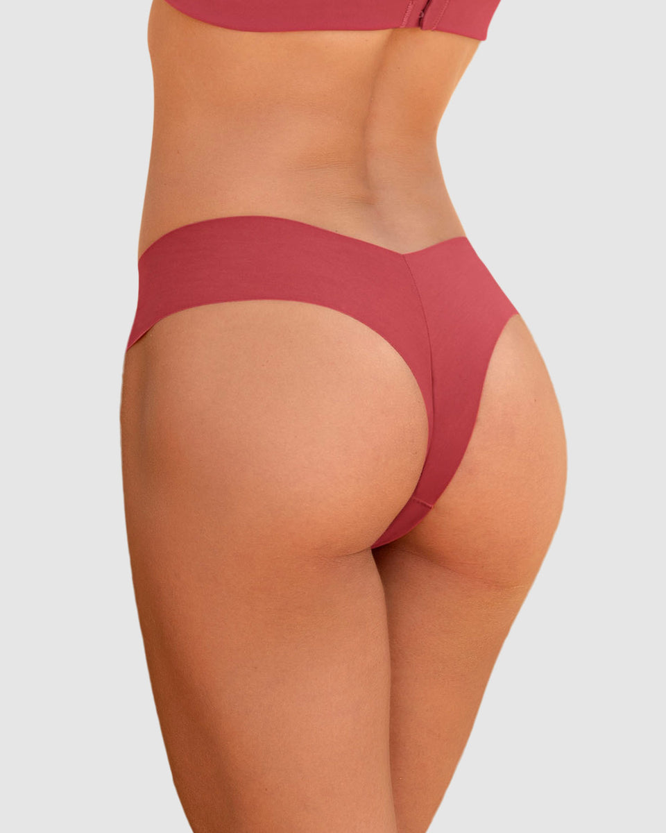Bloomer brasilera invisible ultraplano sin elásticos y de pocas costuras