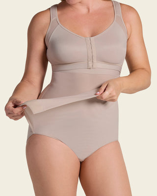 Faja postparto con mayor cubrimiento de abdomen#color_802-cafe-claro