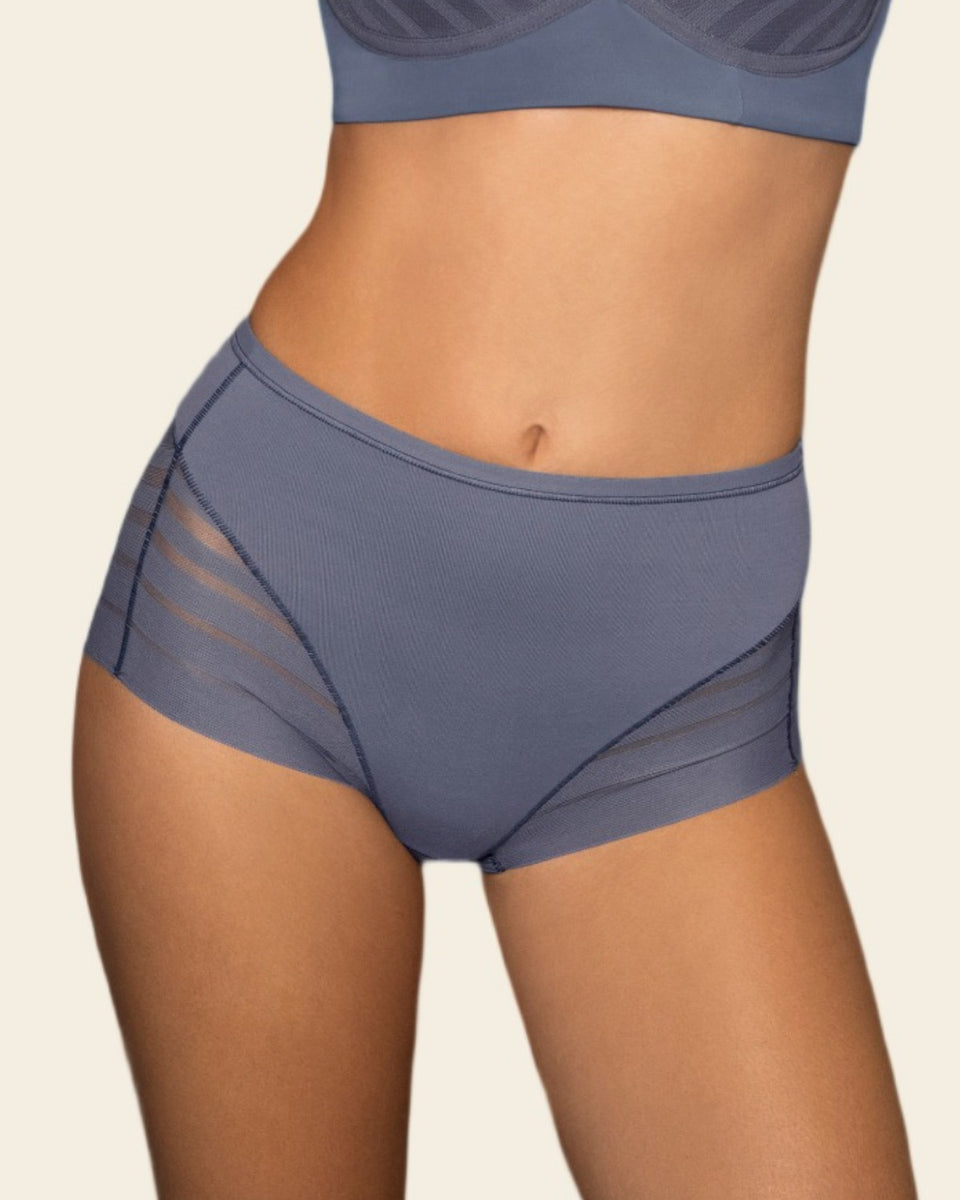 Bloomer faja clásico con control moderado de abdomen y bandas en tul