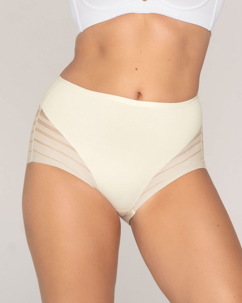 Bloomer faja clásico con control moderado de abdomen y bandas en tul
