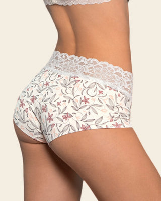 Bloomer hípster en tela ultraliviana con franja de encaje#color_c04-marfil-estampado