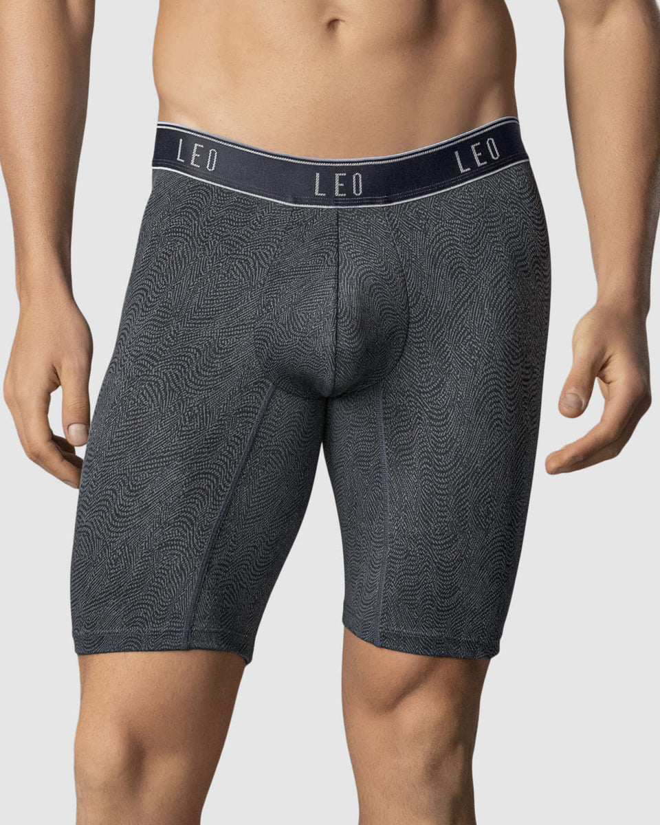 Bóxer largo en microfibra con diseño ergonómico