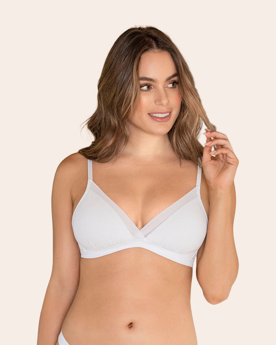 Brasier ultraliviano sin arco con copas en espuma y tul Sexy Fresh Bra