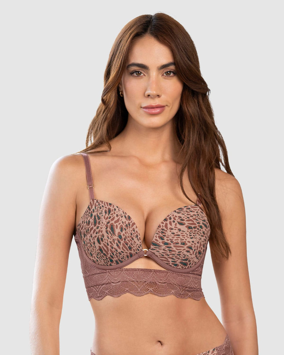 Brasier doble realce con escote profundo en espalda Sexy Back