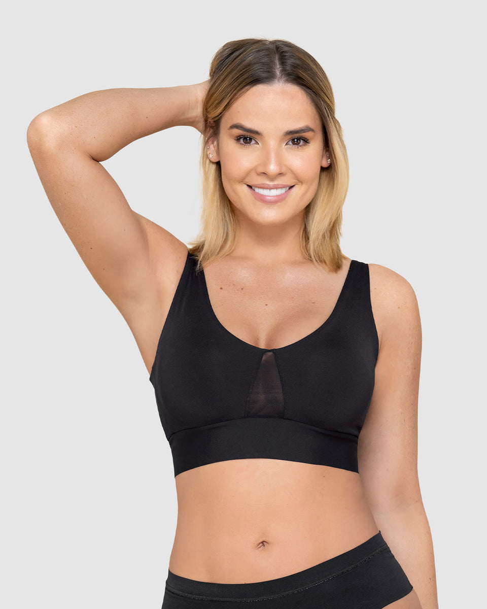 Brasier tipo top de copas extraíbles totalmente cómodo y liviano Flexi Brastop