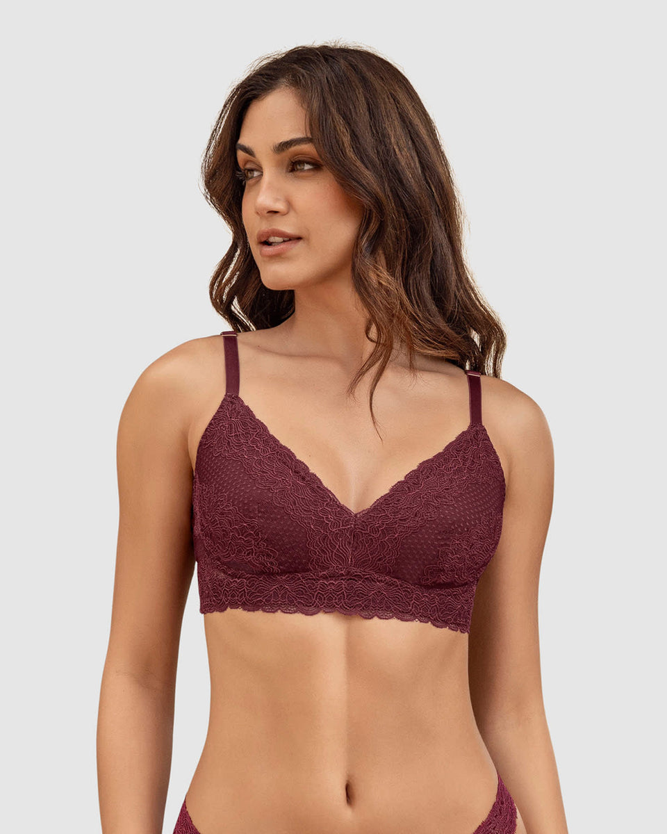 Bralette con costuras internas que simulan arcos