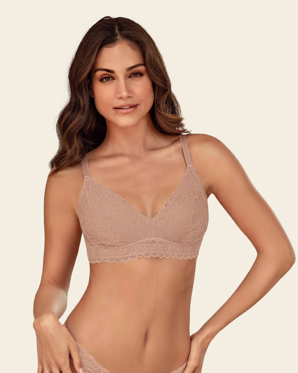 Bralette con costuras internas que simulan arcos