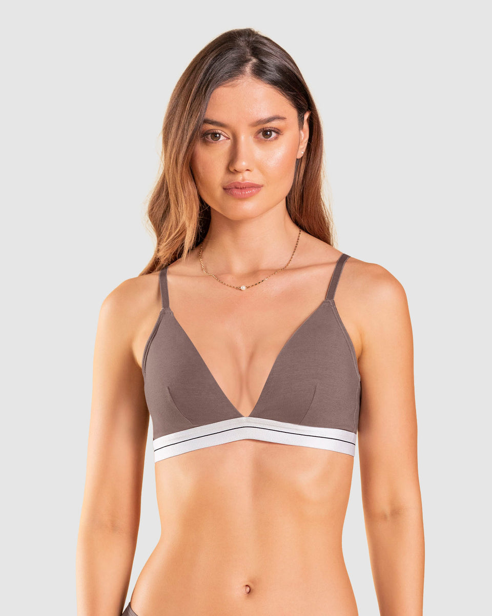 Brasier triangular en algodón liviano y cómodo