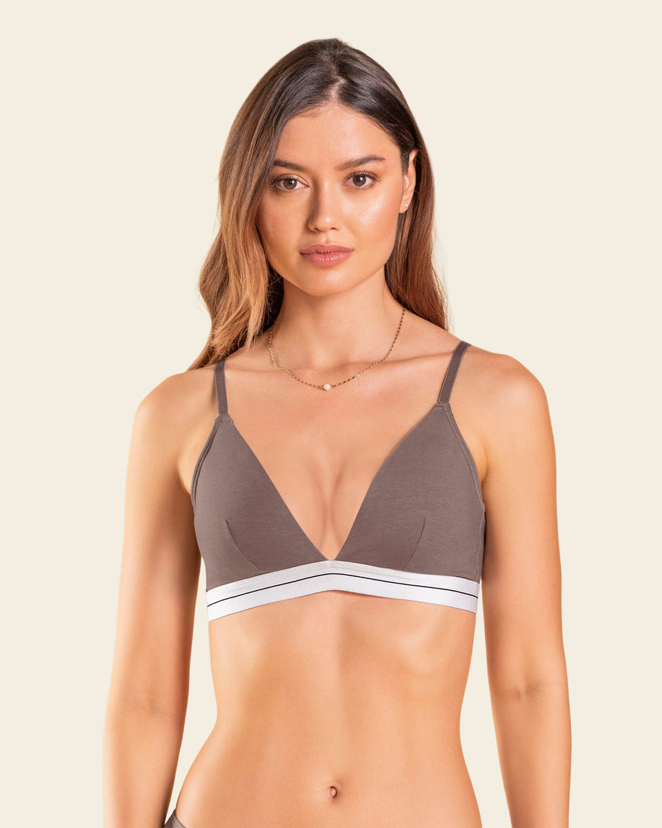 Brasier triangular en algodón liviano y cómodo