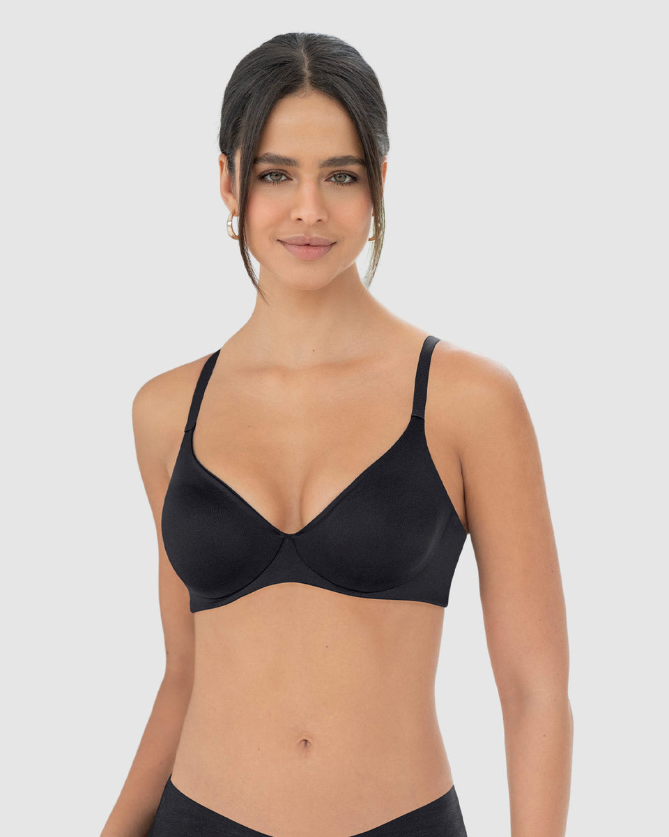 Brasier ultraligero y suave con copas en doble capa de tela