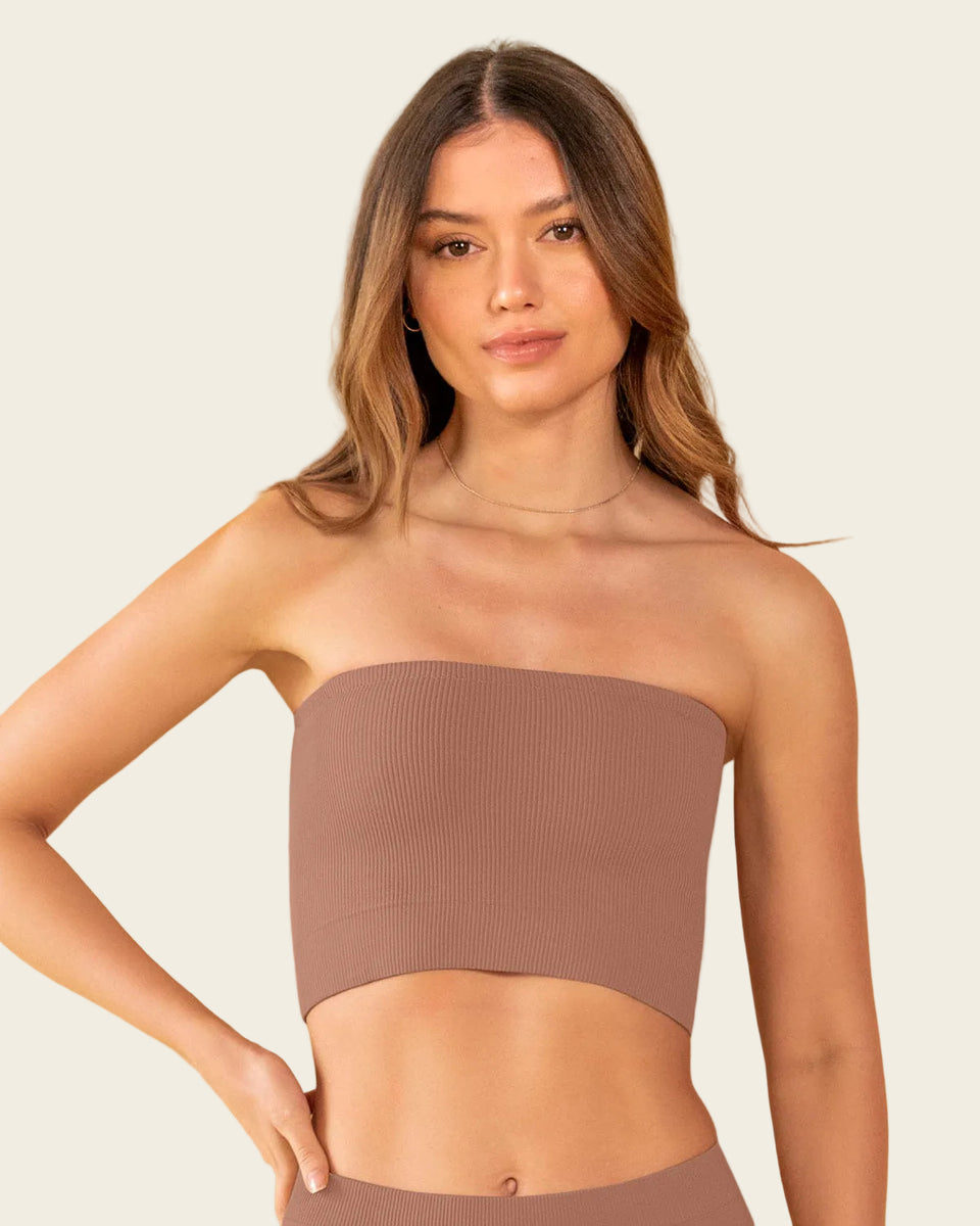 Top strapless sin costuras