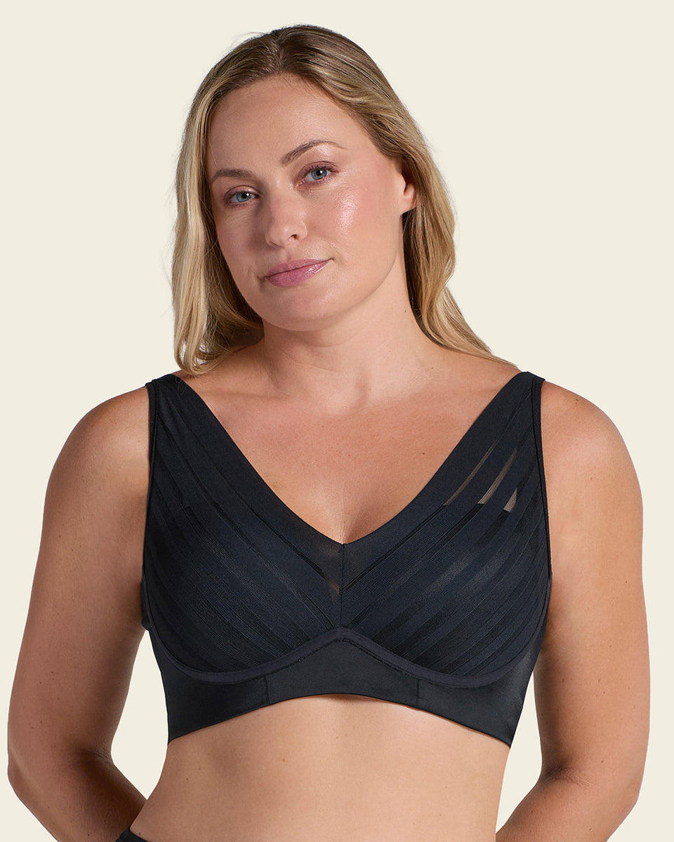 Brasier sin arco, alto cubrimiento en escote y espalda
