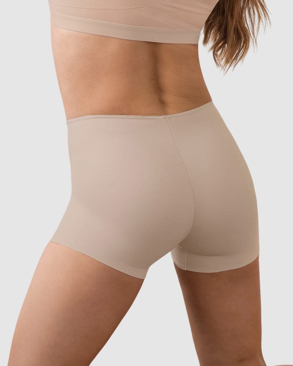 Bloomer tipo bóxer efecto invisible en piernas