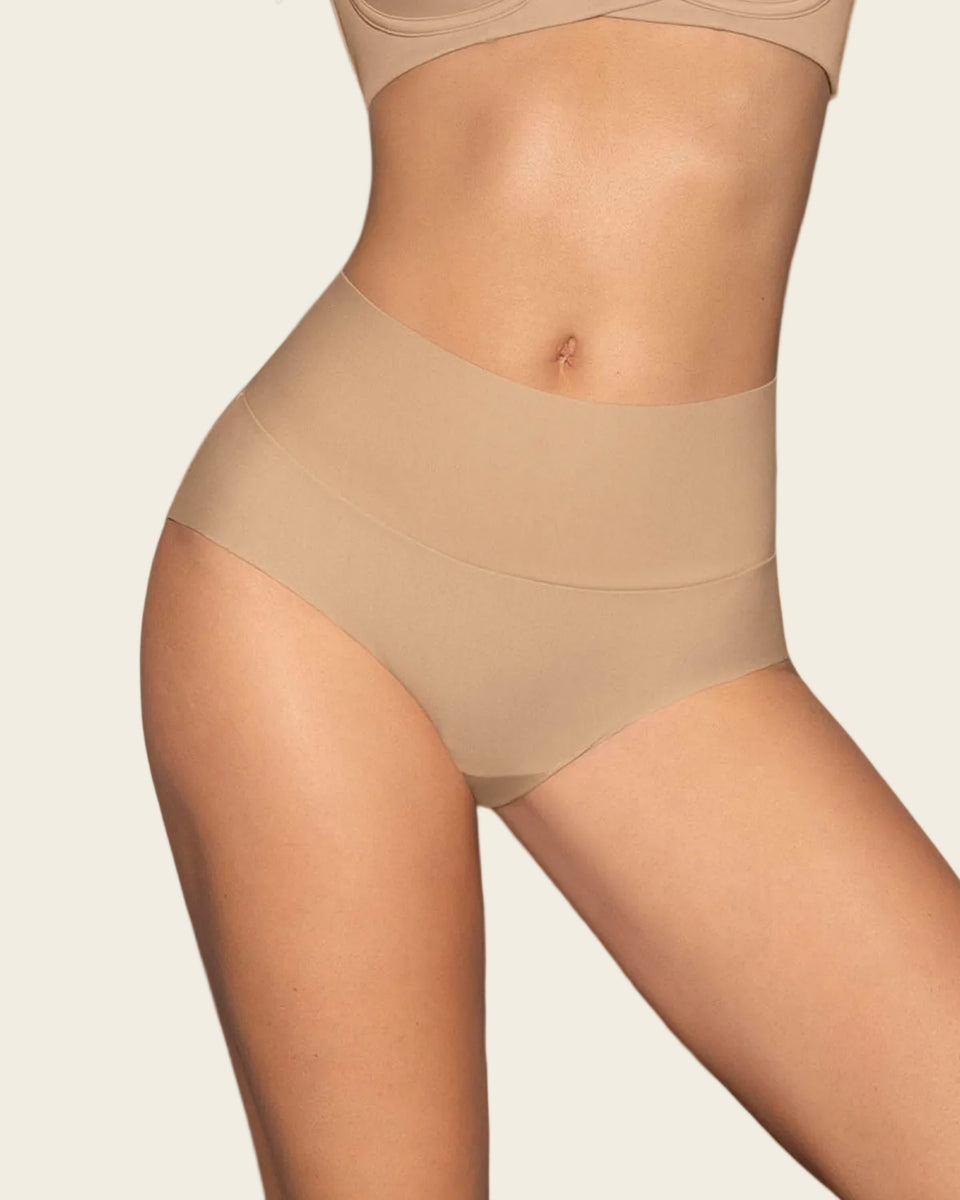 Bloomer hípster tiro alto de control fuerte de abdomen