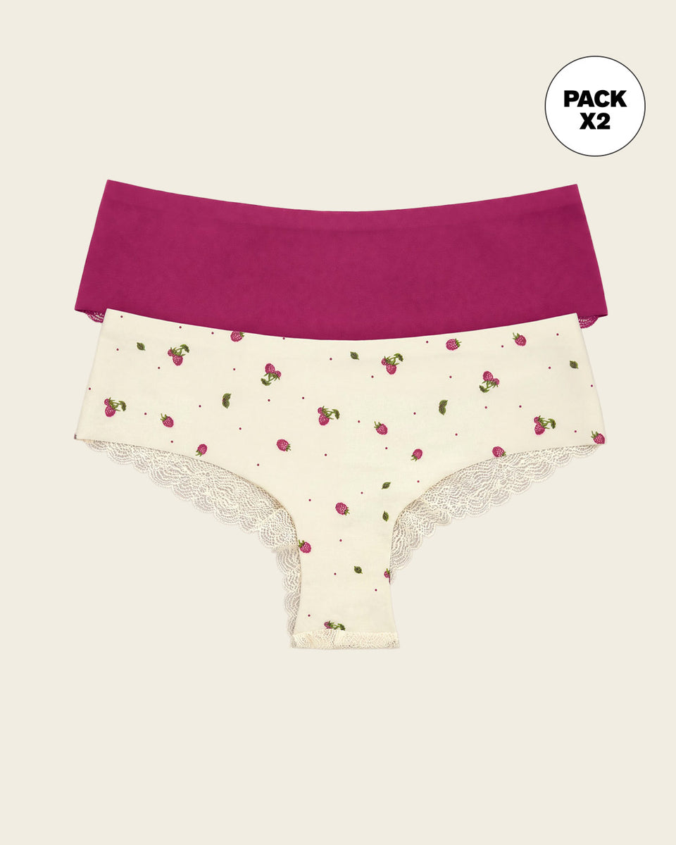 Paquete x 2 bloomers cacheteros descaderados con encaje