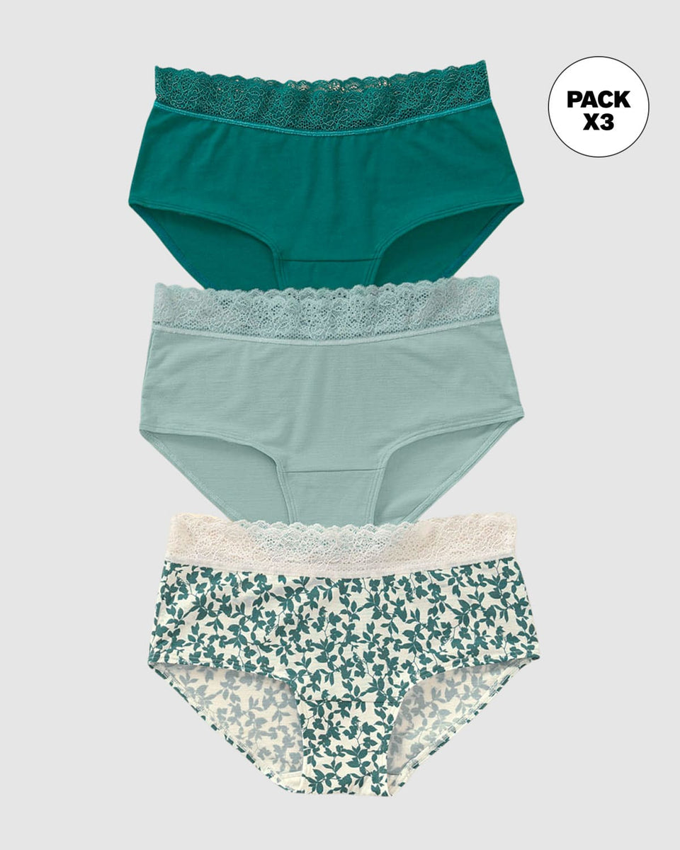 Paquete x3 bloomers estilo hipster total comodidad