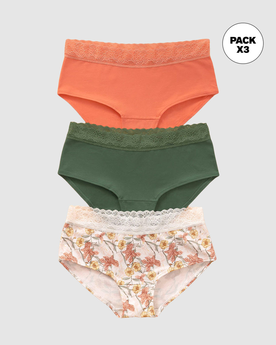Paquete x3 bloomers estilo hípster total comodidad