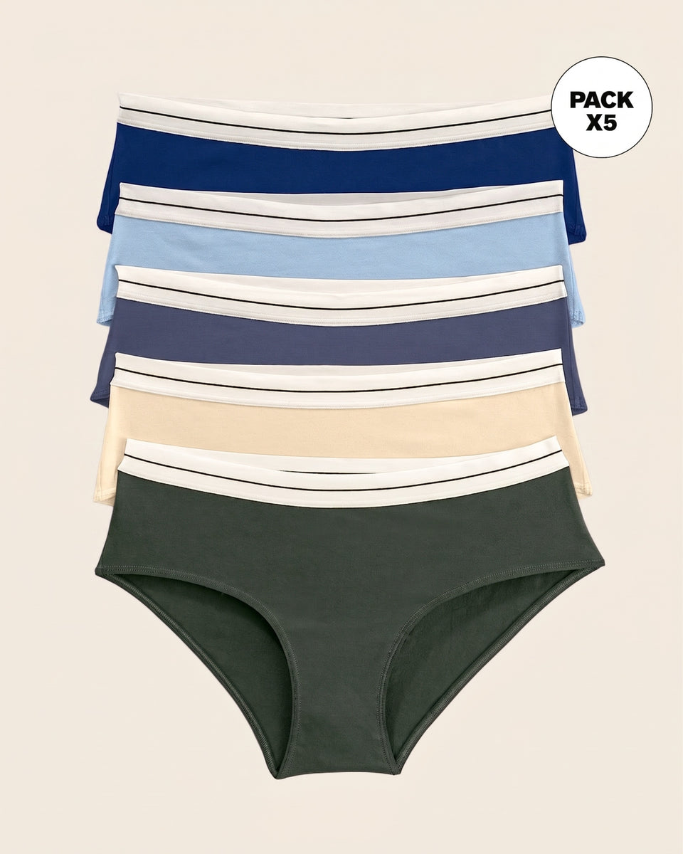 Paquete x 5 bloomers estilo hípster