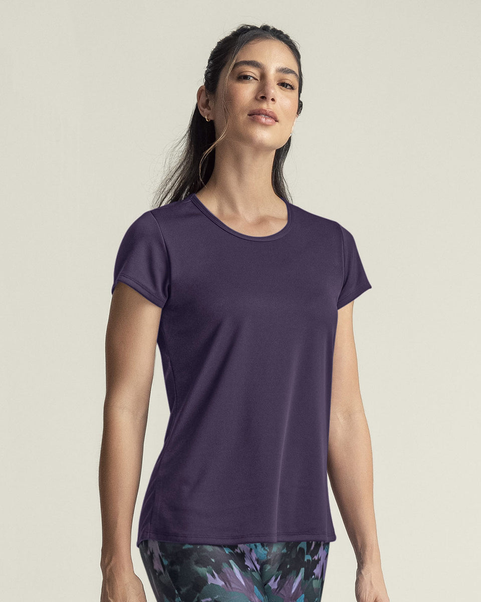 Blusa deportiva de secado rápido y silueta semiajustada