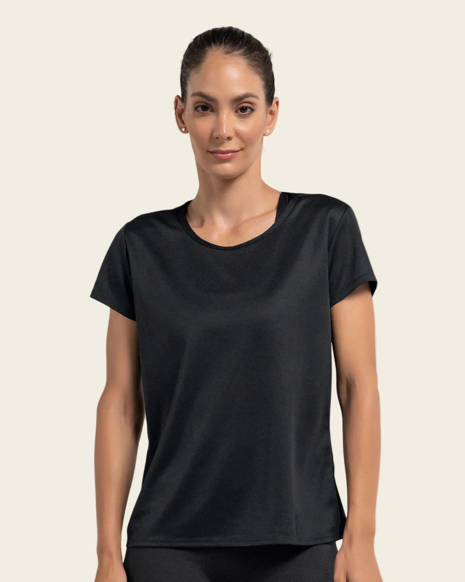 Blusa deportiva de secado rápido y silueta semiajustada