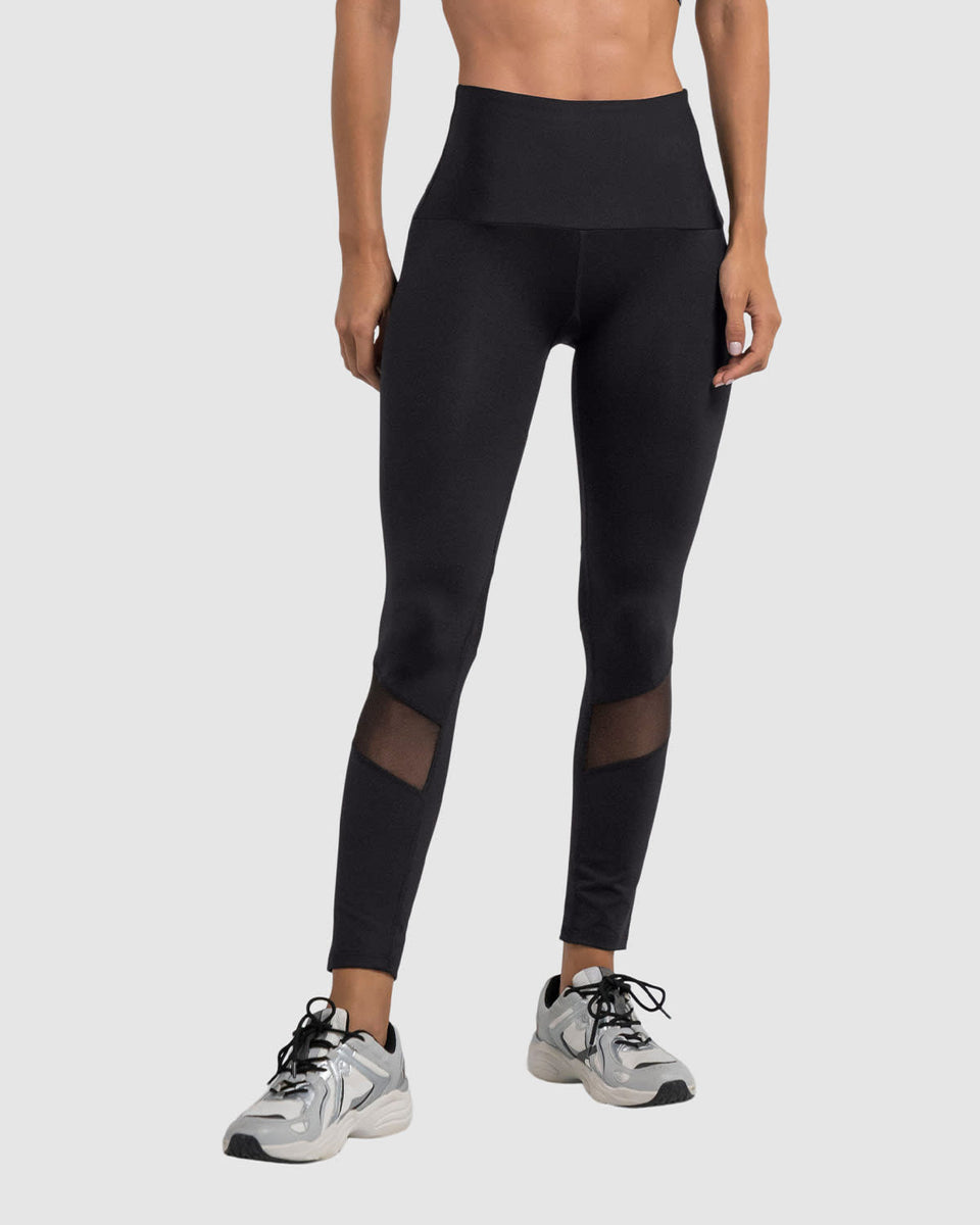 Legging de control con mallas transpirables en piernas