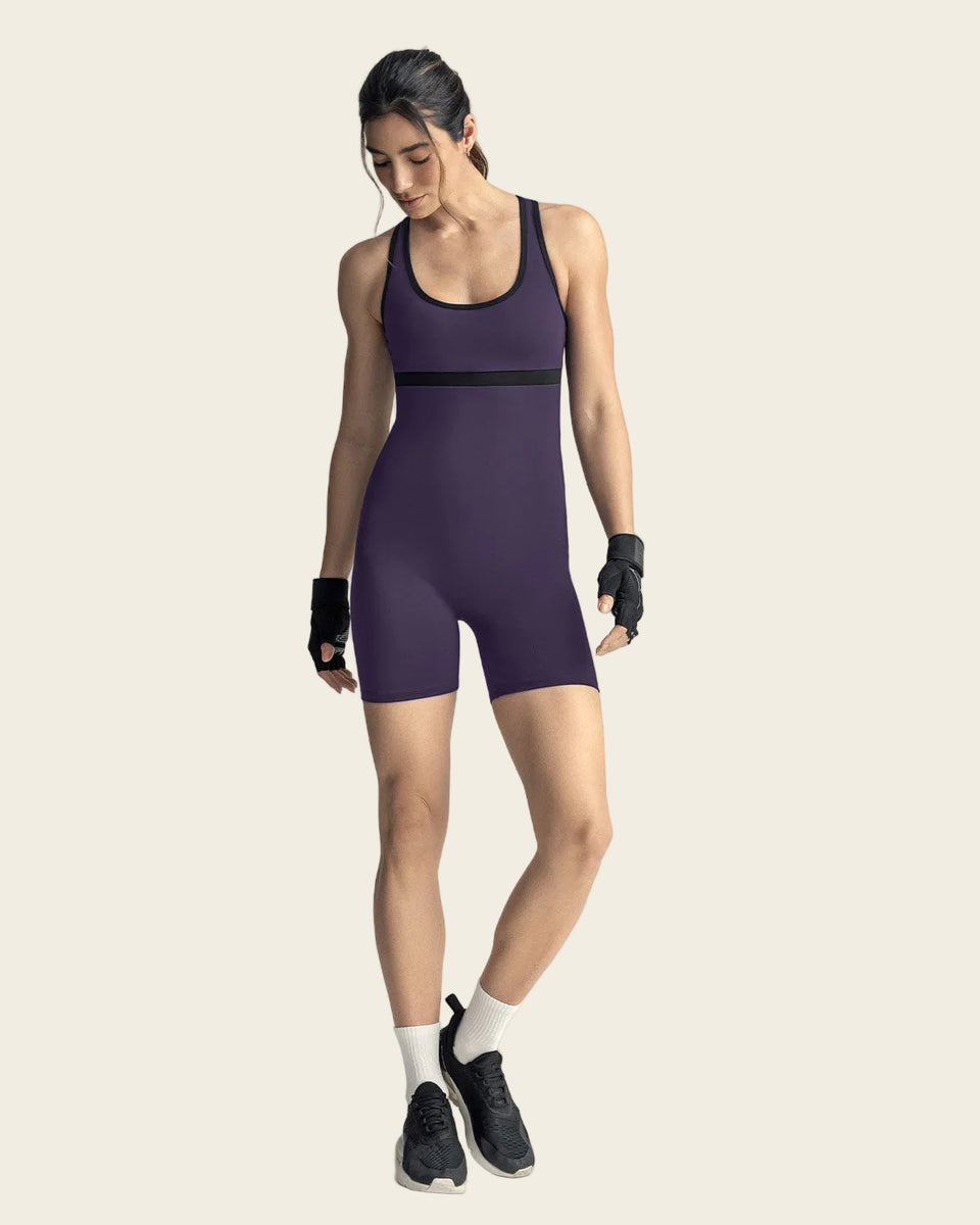 Enterizo corto deportivo control suave de abdomen