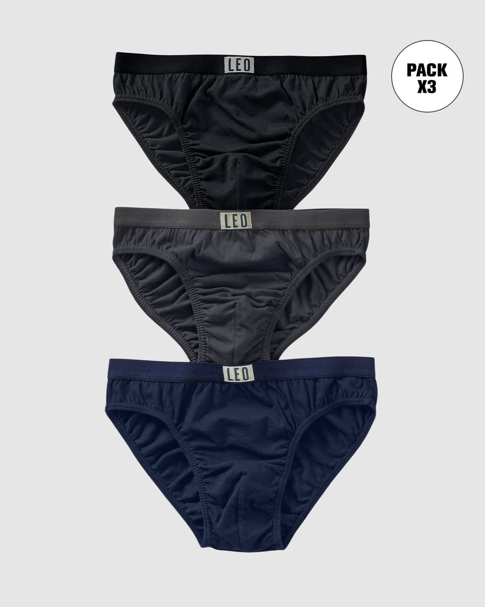 Paquete x3 calzoncillos clásicos en algodón