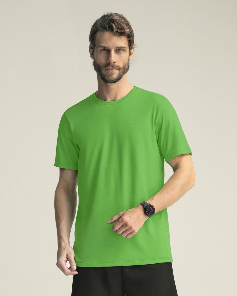 Camiseta deportiva masculina semiajustada de secado rápido