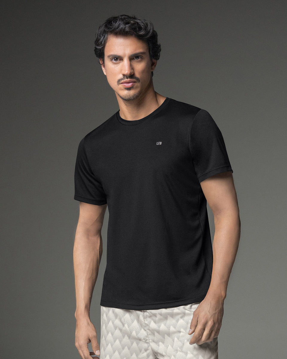 Camiseta deportiva masculina semiajustada de secado rápido