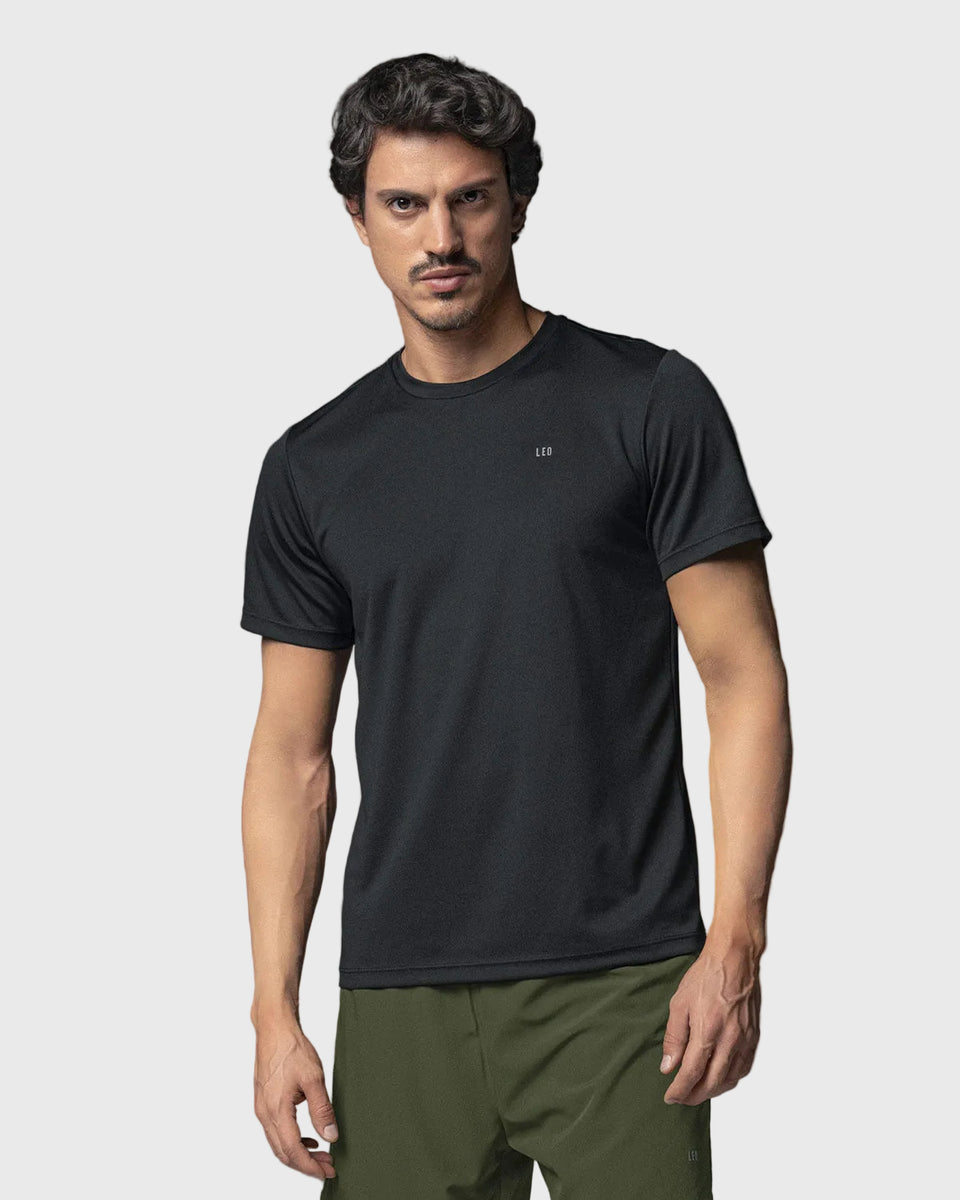 Camiseta deportiva con tela texturizada y transpirable
