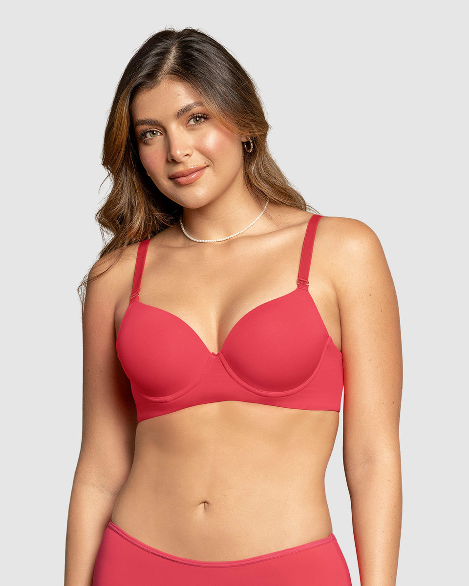 Brasier de realce alto copa lisa