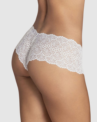Bloomer estilo hípster en encaje sexy con refuerzo en algodón#color_003-blanco
