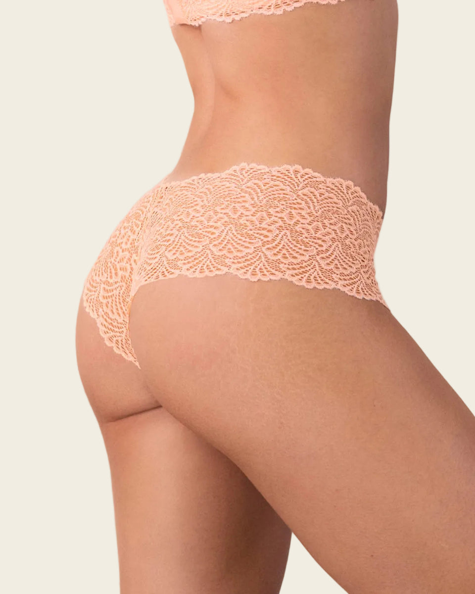 Bloomer estilo hípster en encaje sexy con refuerzo en algodón