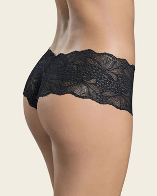 Bloomer estilo cachetero elaborado en encaje#color_700-negro