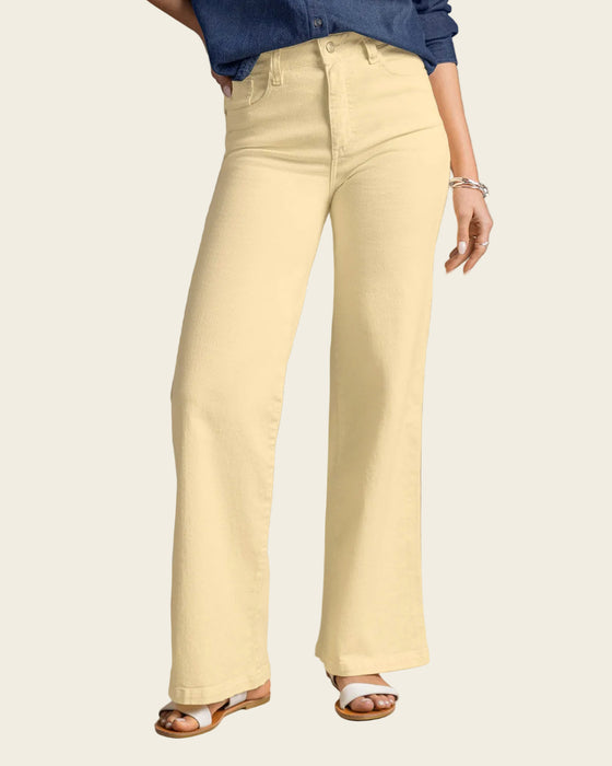 Jean bota ancha esencial para mujer#color_019-mantequilla