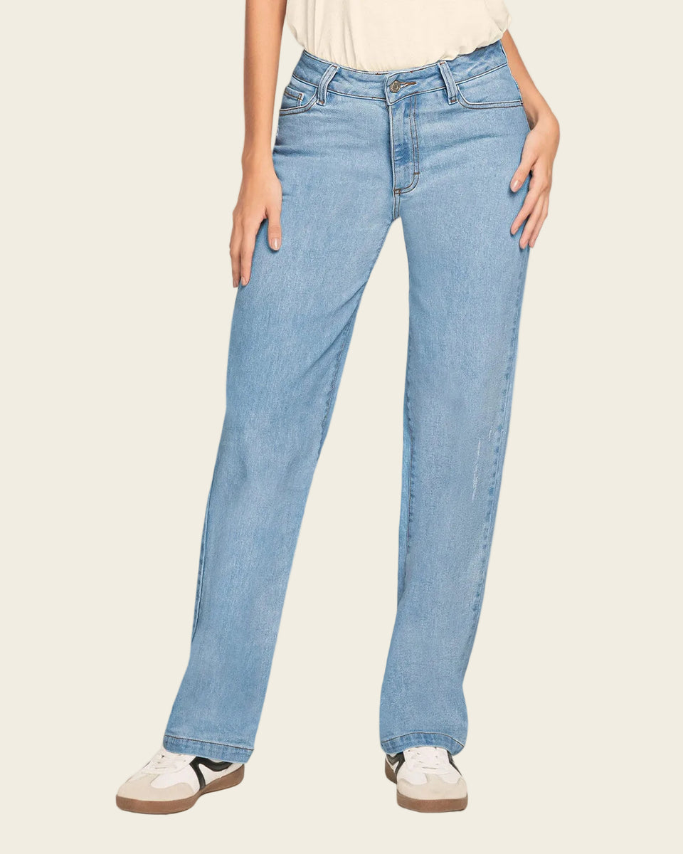 Jean bota recta para mujer