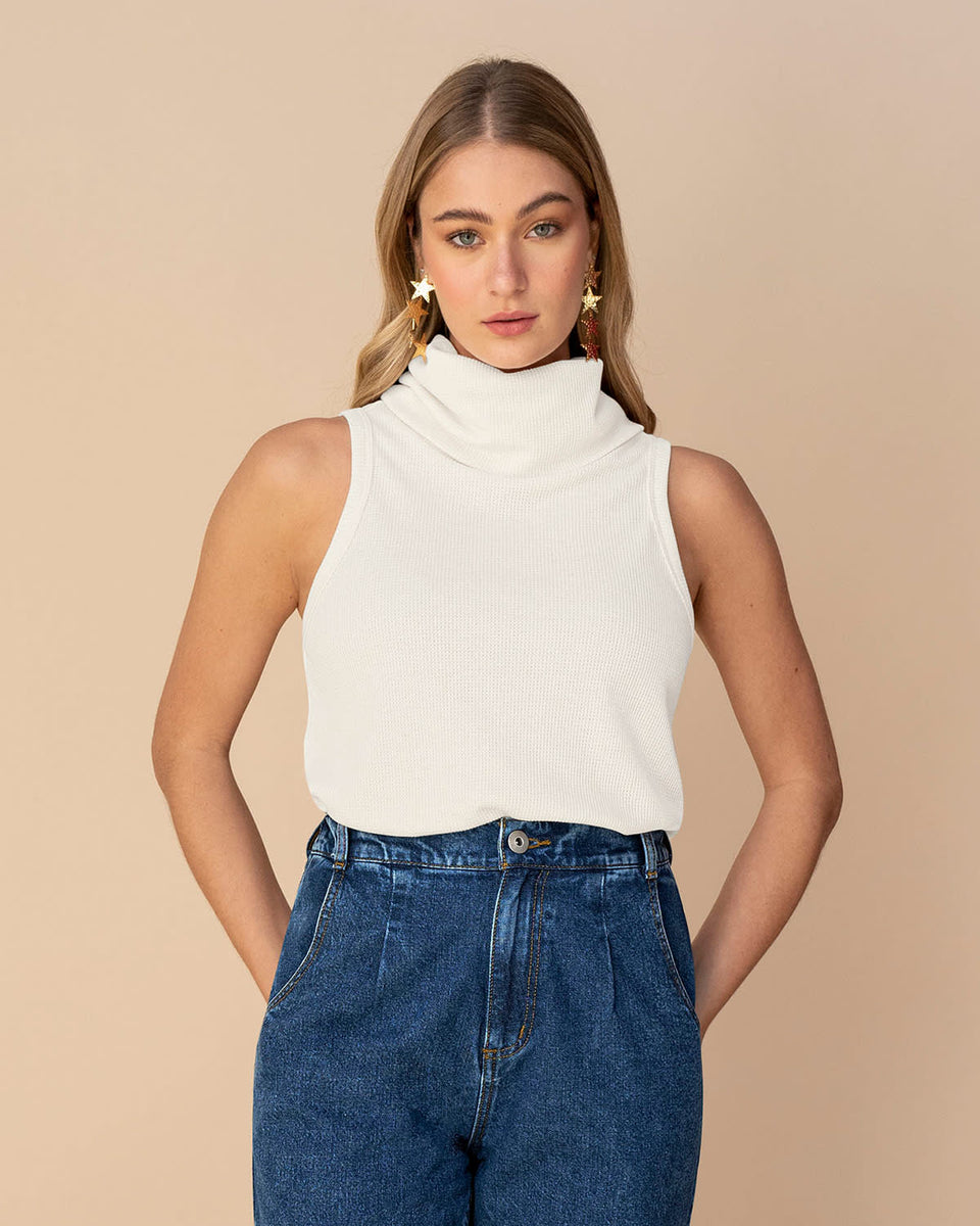 Camiseta cuello alto manga sisa