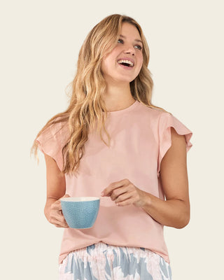 Camiseta manga corta con bolero en mangas#color_c28-rosado-claro