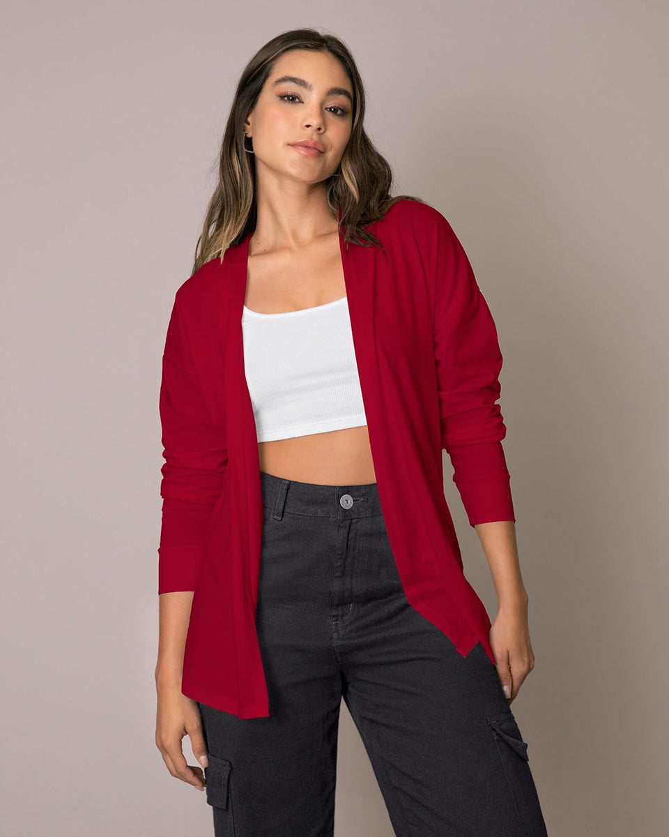 Saquillo largo con capucha y puños en la misma tela