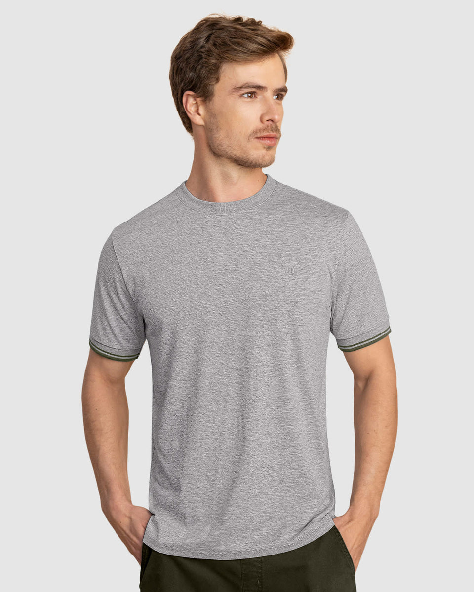 Camisa cuello redondo manga corta