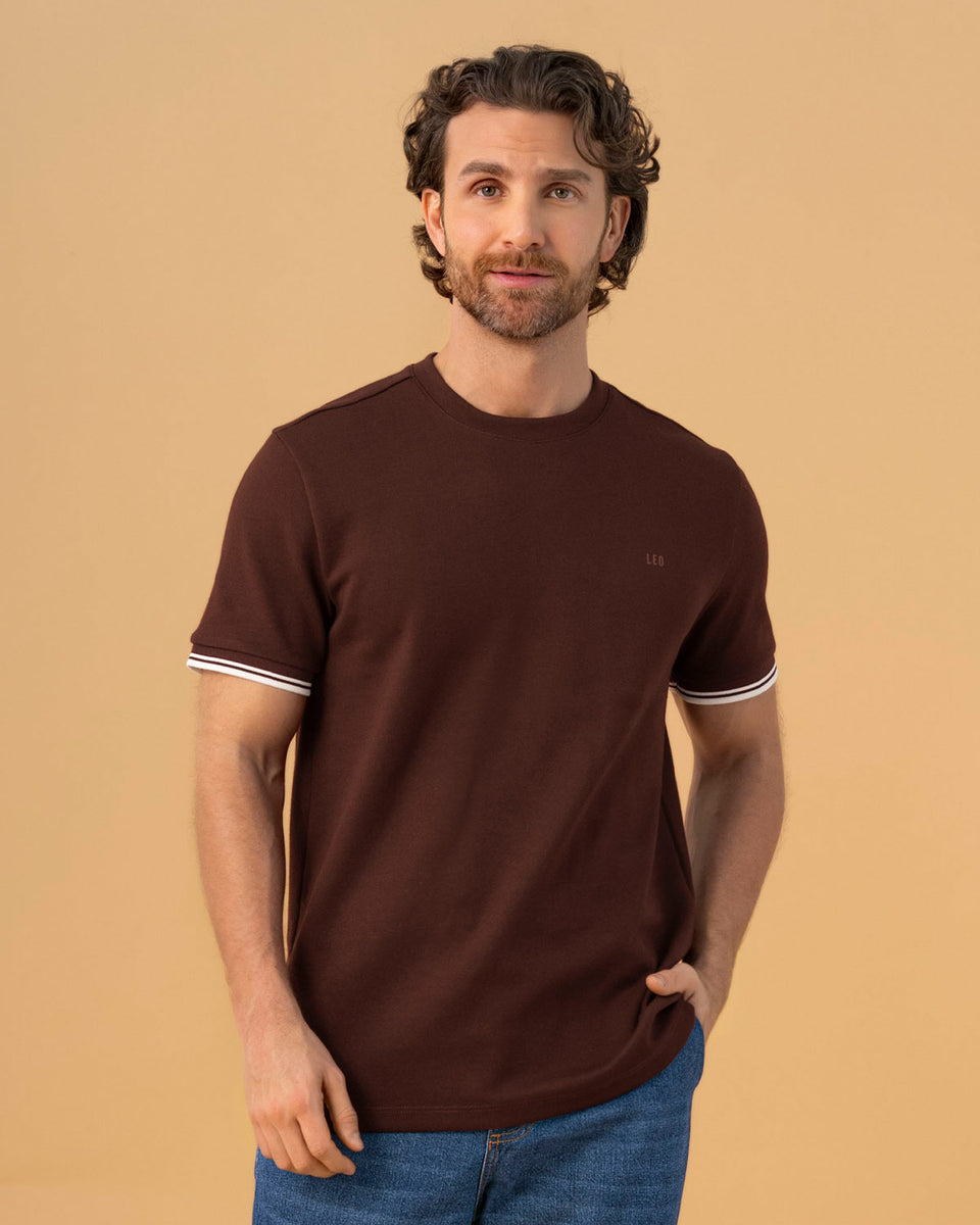 Camisa cuello redondo manga corta