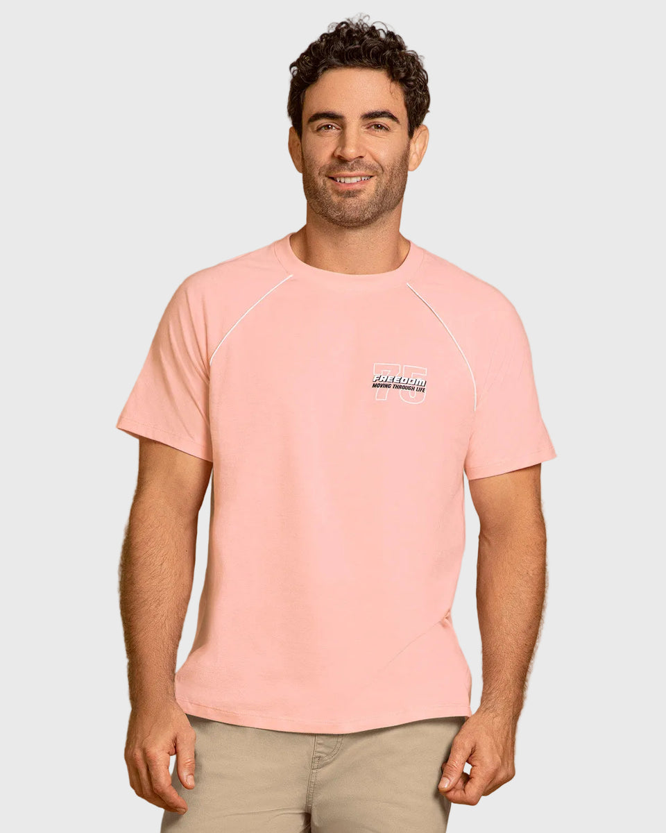 Camisa manga corta con detalle en contraste y estampado localizado