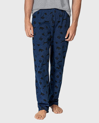 Pantalón bota recta con estampado#color_b00-fdo-azul-estampado