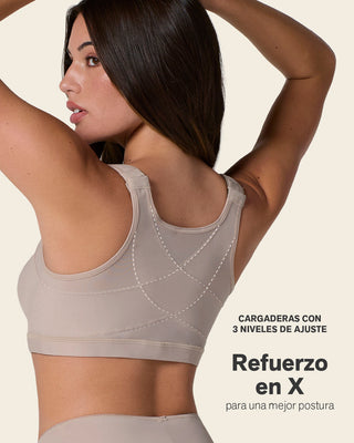 Brasier facilitador de postura con control de volumen del busto Multi/Functional#color_796-verde-claro