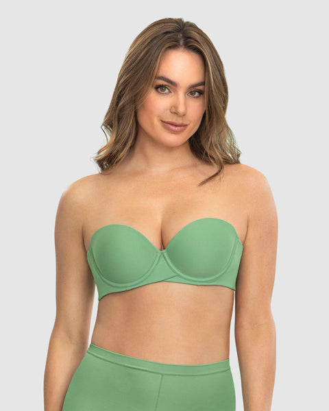 Brasier strapless Magic Up de doble realce que aumenta dos tallas de copa#color_628-verde-manzana