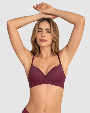 Brasier invisible de realce alto Memory Bra#color_382-vino-tinto